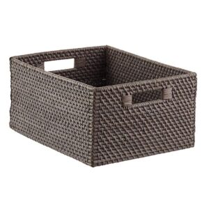 Storage Bins – Natural Texture with Cutout Handles for Stylish Home Organization