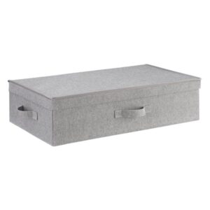 Fabric Under Bed Storage Box with Hinged Lid & Handles – Foldable Dust-Free Organizer