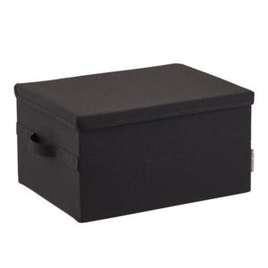 Fabric Storage Box with Lid & Handle – Recycled Cardboard Organizer