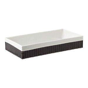 Underbed Storage Bin with Removable Cotton Liner – Woven Organizer for Clothes & Bedding