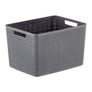Plastic Storage Basket with Handles – Durable Organizer for Home & Laundry